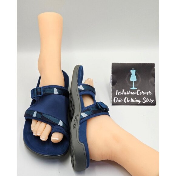 Merrell Women's Navy Blue District 3 Sandal Thong Sz 5 Flip-Flop Slip-On Sz 11 2 - Picture 12 of 16